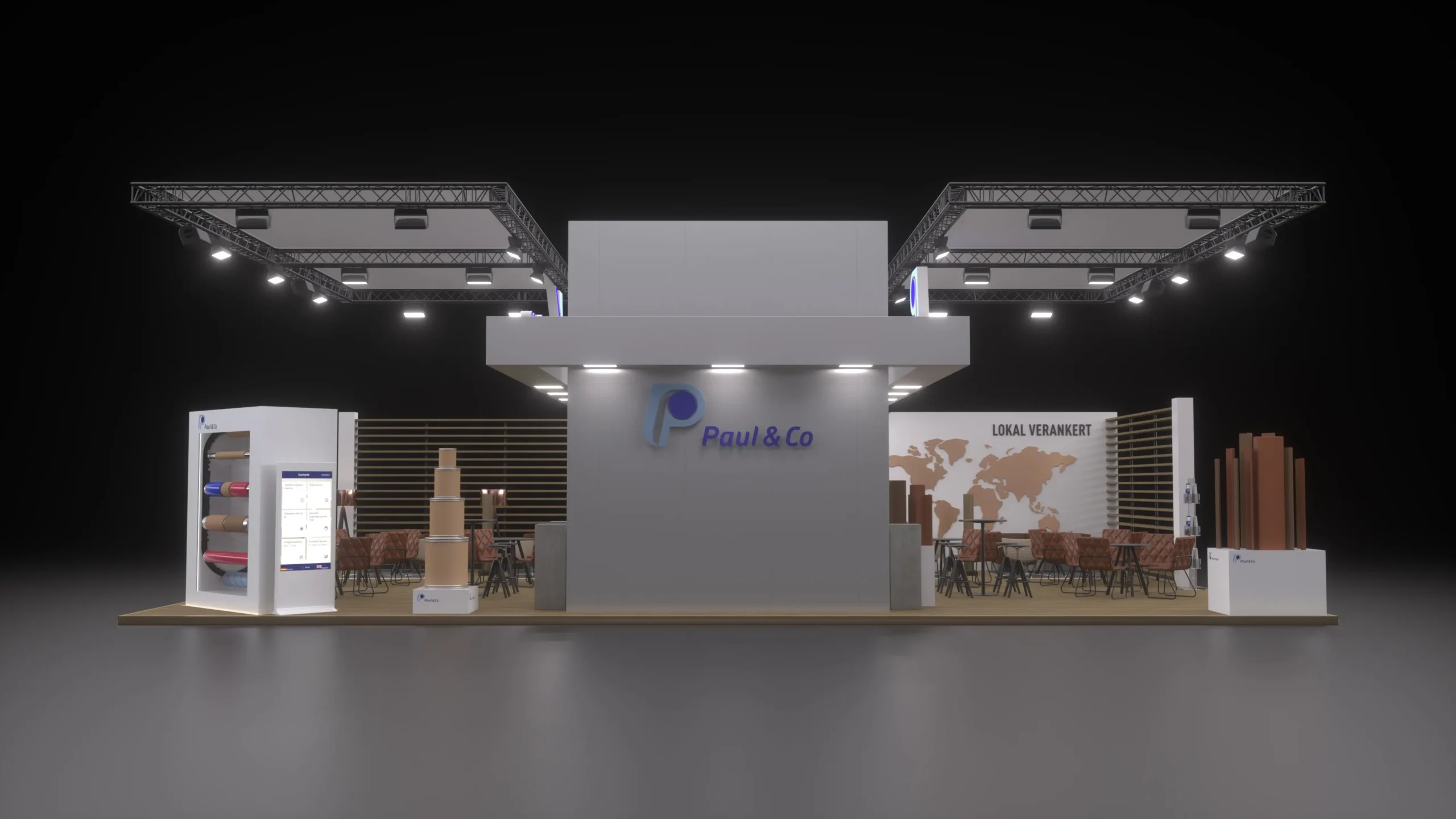 Bild zeigt Messestand auf der Fachpack von Paul & Co.