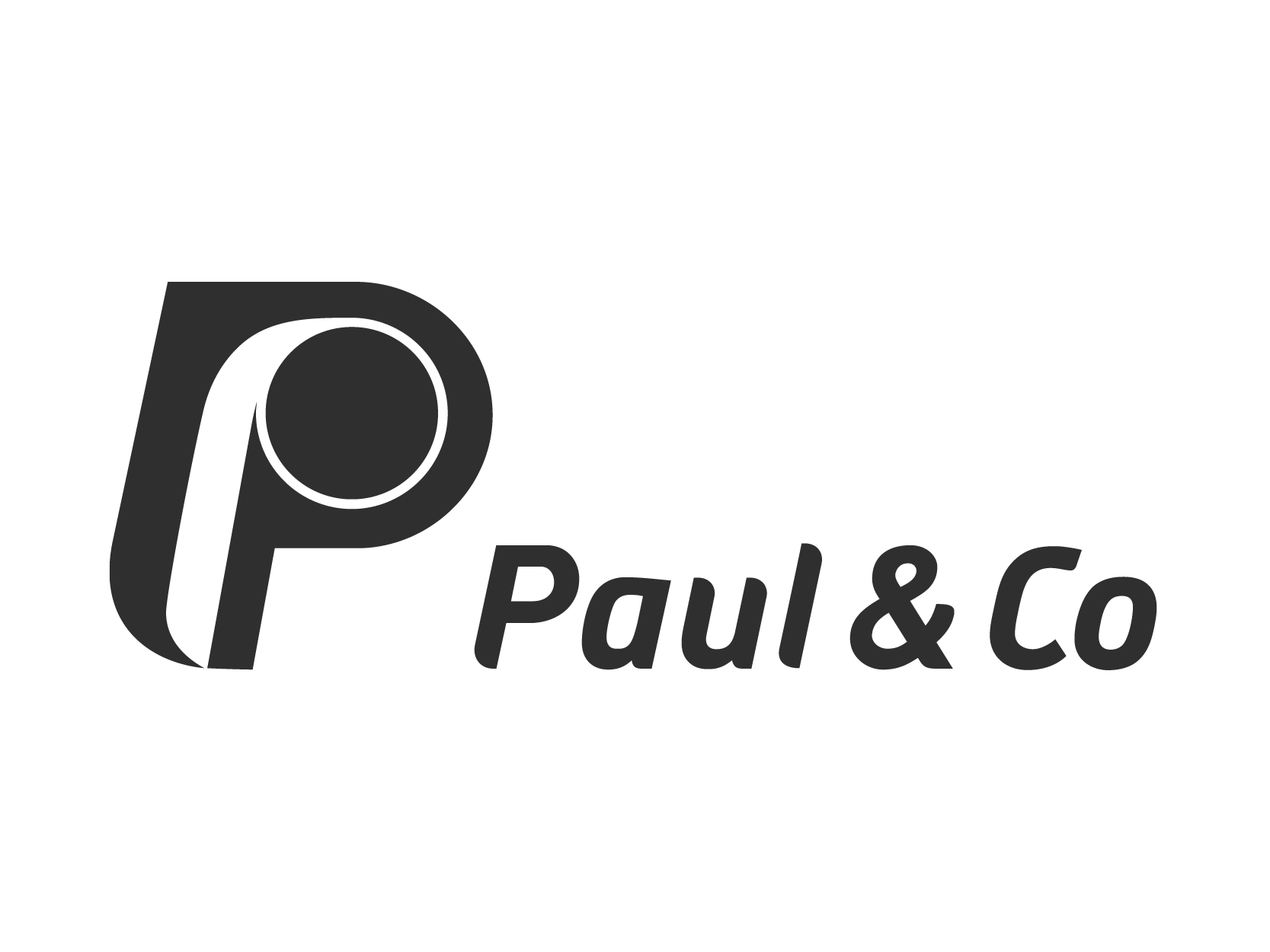 Paul & Co Kundenlogos in schwarz.