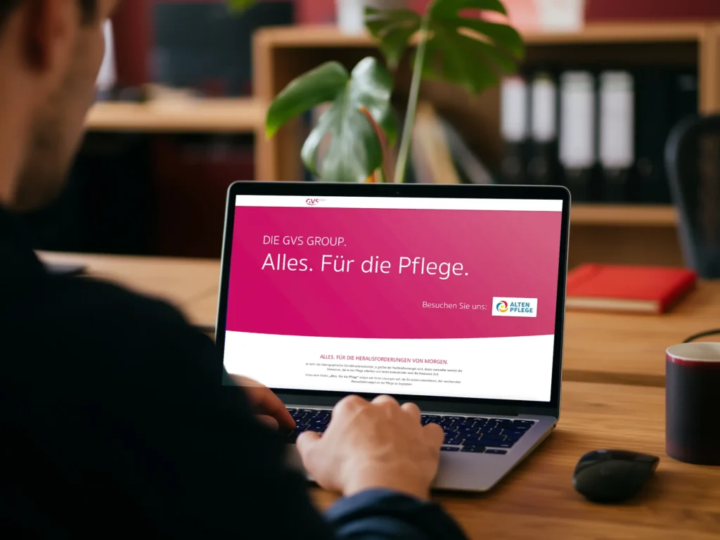 Landingpage der GVS Group zur Altenpflege-Messe 2025
