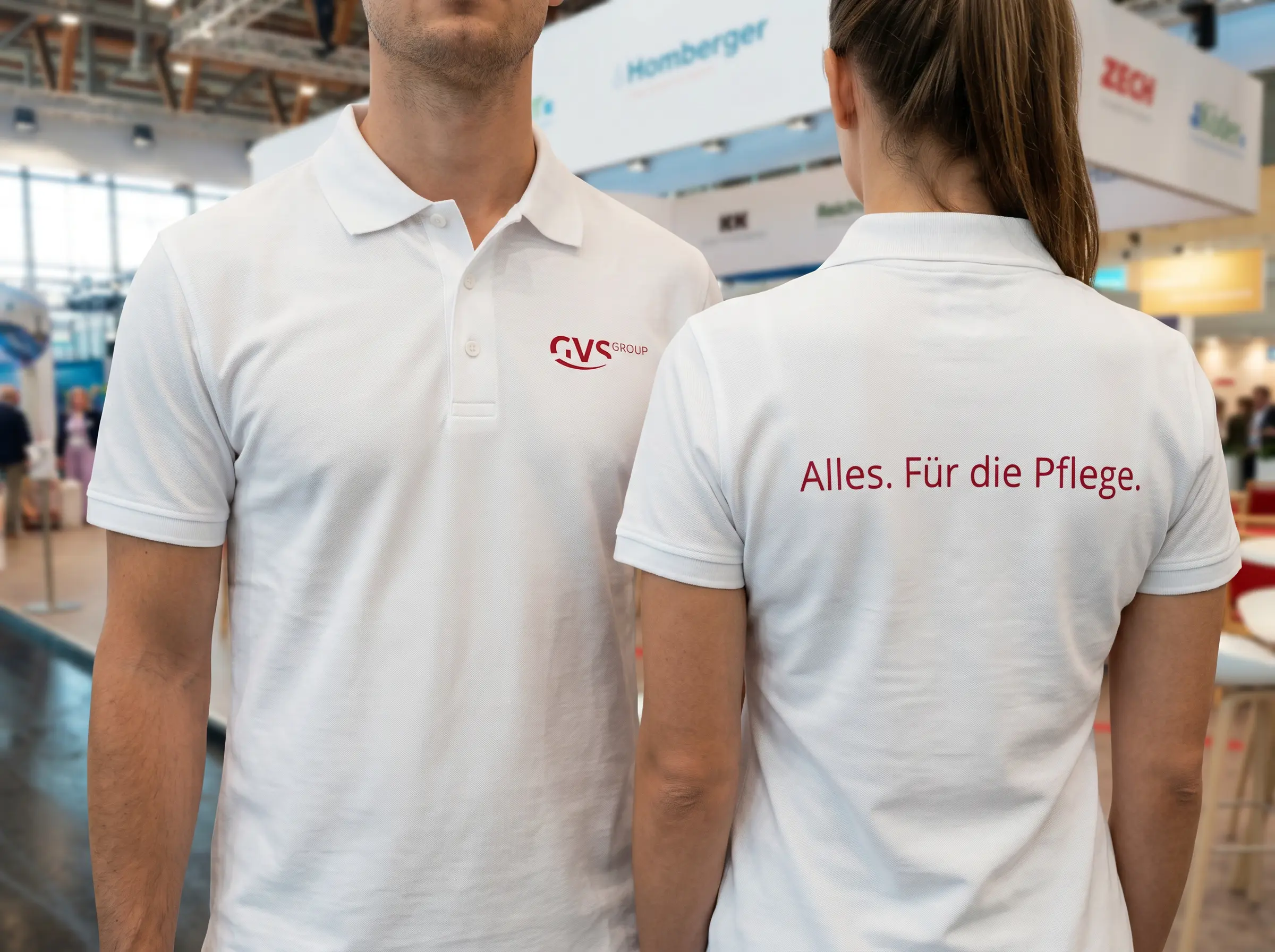 Messeshirts der GVS Group zur Altenpflege-Messe 2025