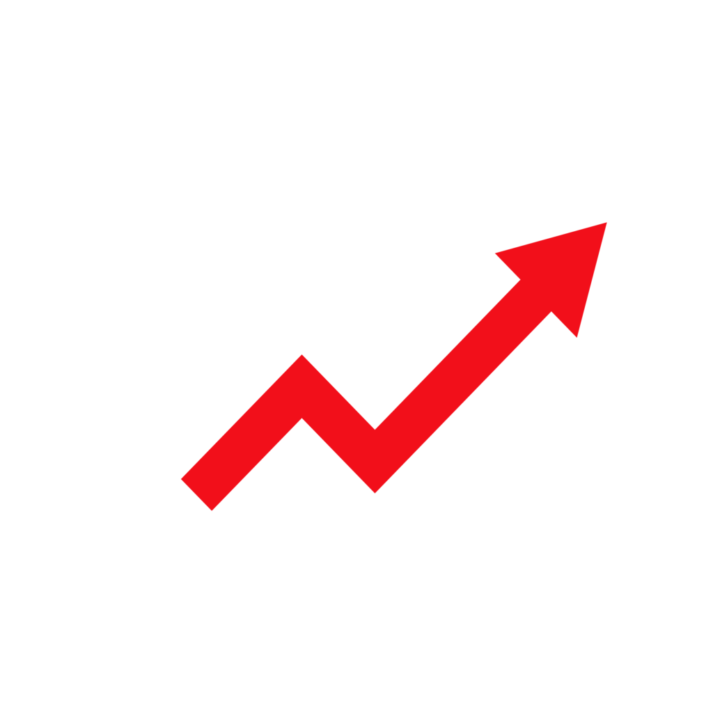 „PAC“-Icon mit rot-weißem Pfeildiagramm im RGB-Format.