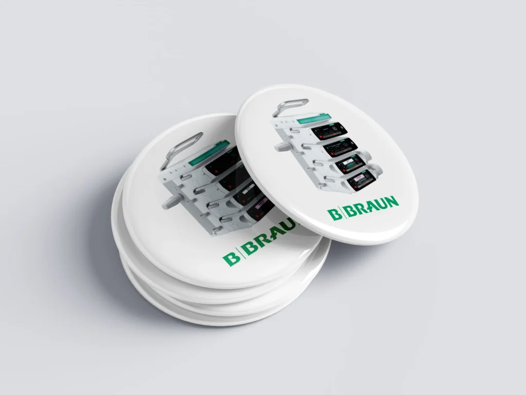 „Silent ICU“-Giveaway Magnet im Mock-up im RGB-Format.