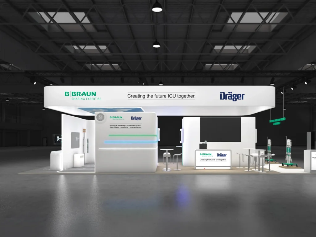 „Silent ICU“-Messe-Visual der ESICM im Mock-up im RGB-Format.