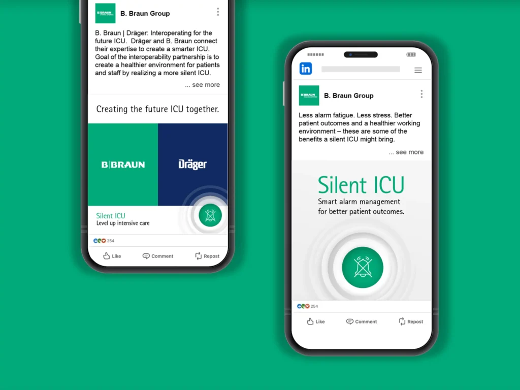 „Silent ICU“-Social-Media-Visual im RGB-Format.